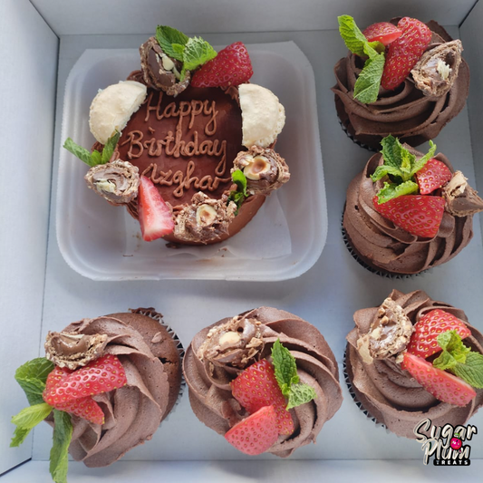 Chocolate and Fresh Berries Bento & Cupcakes