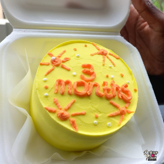 “3 months” Bento-Lunchbox Cake