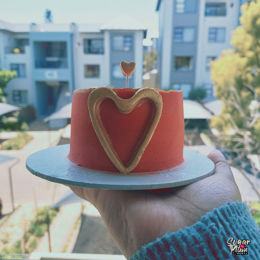 Gold Heart Bento/Lunchbox Cake