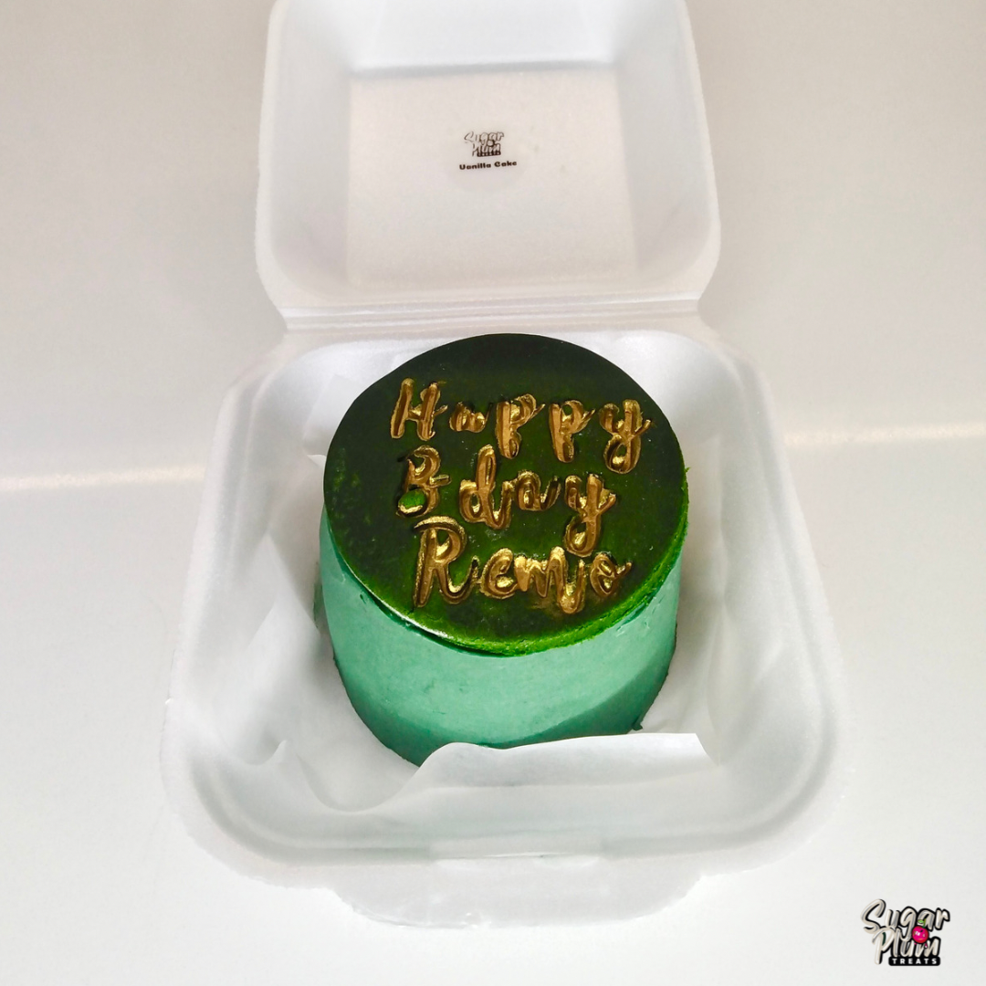 “Happy Bday + Name” Bento-Lunchbox Cake