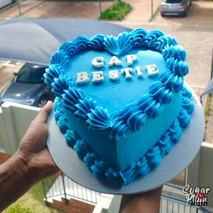 “Cap Bestie” Heart Cake