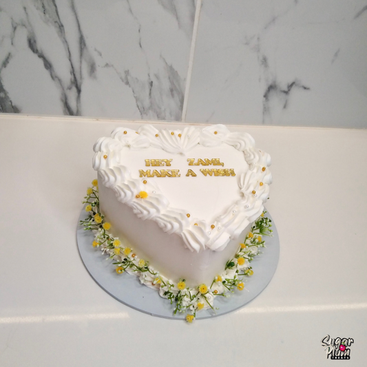 “Make a Wish” Heart Cake