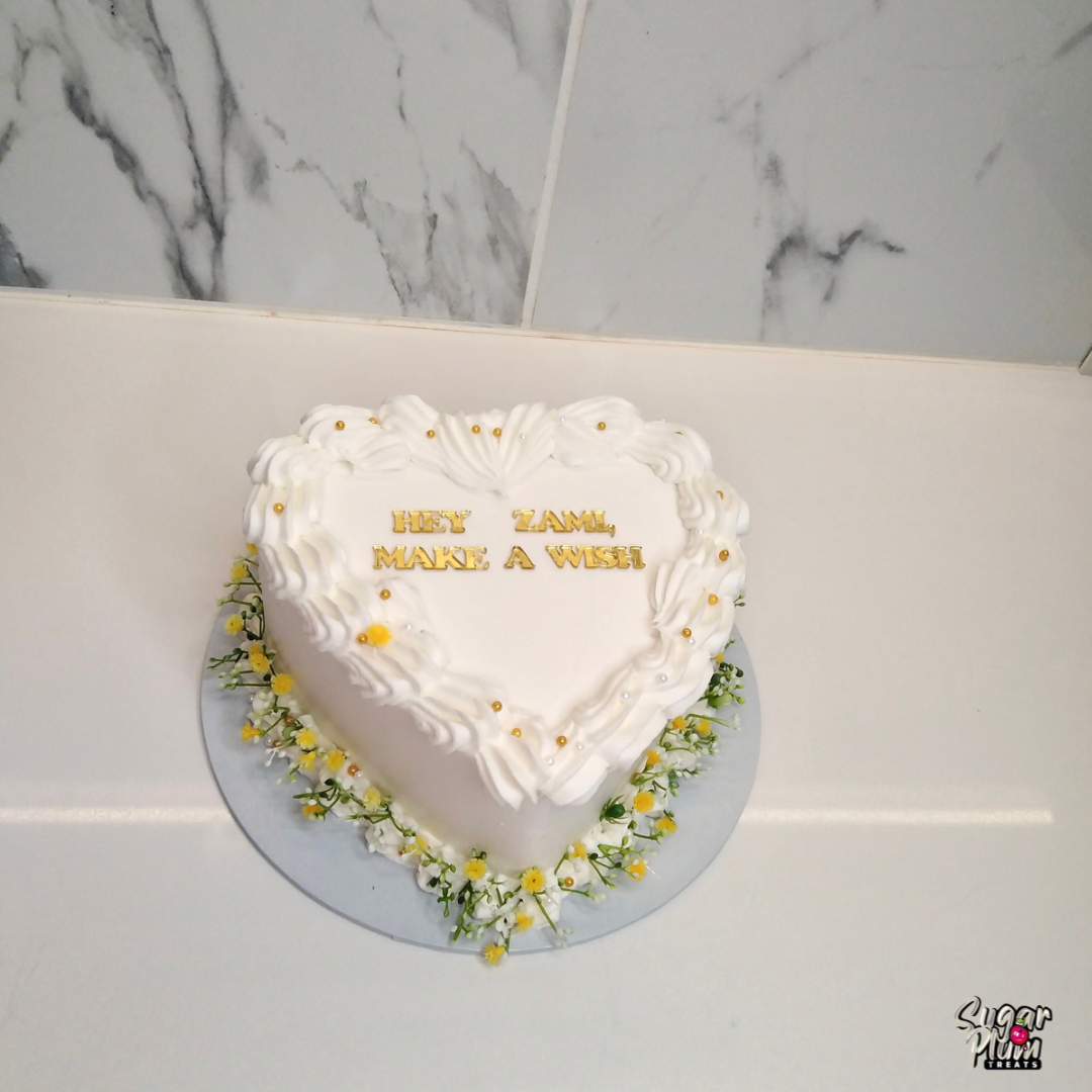 “Make a Wish” Heart Cake