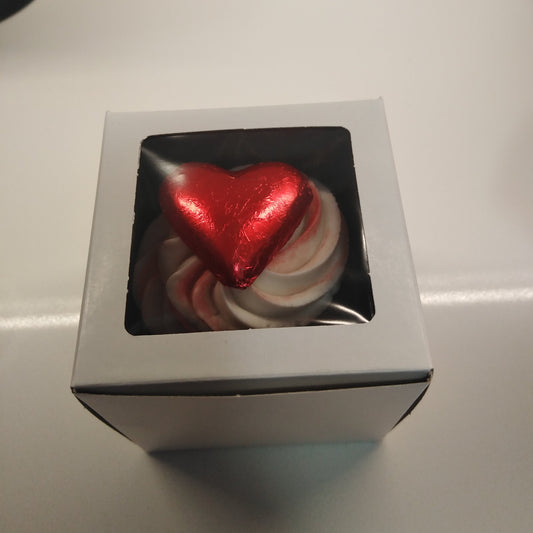 Valentines Day Cupcakes with A Real Chocolate Heart