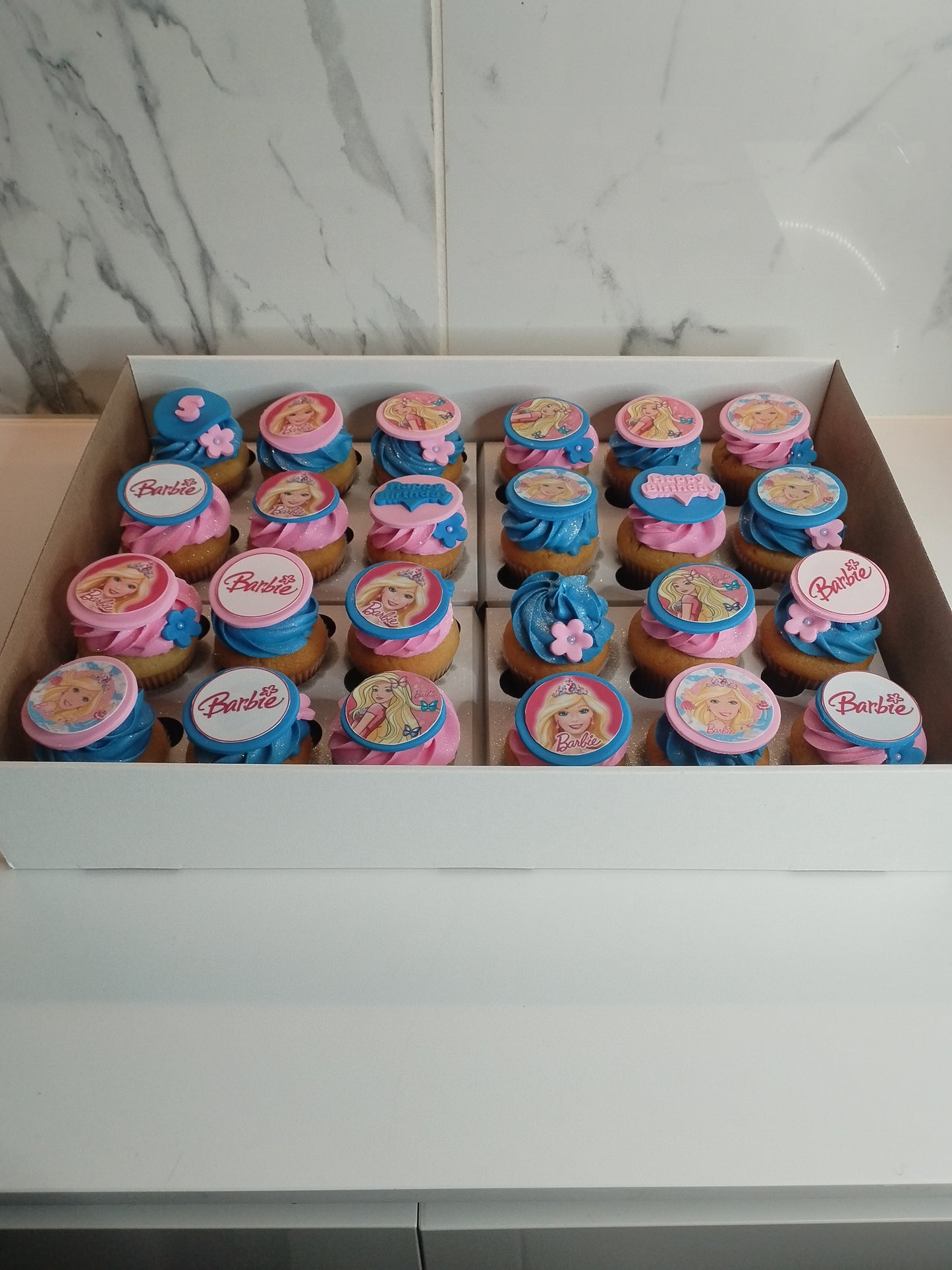 Barbie Pink & Blue Cupcakes