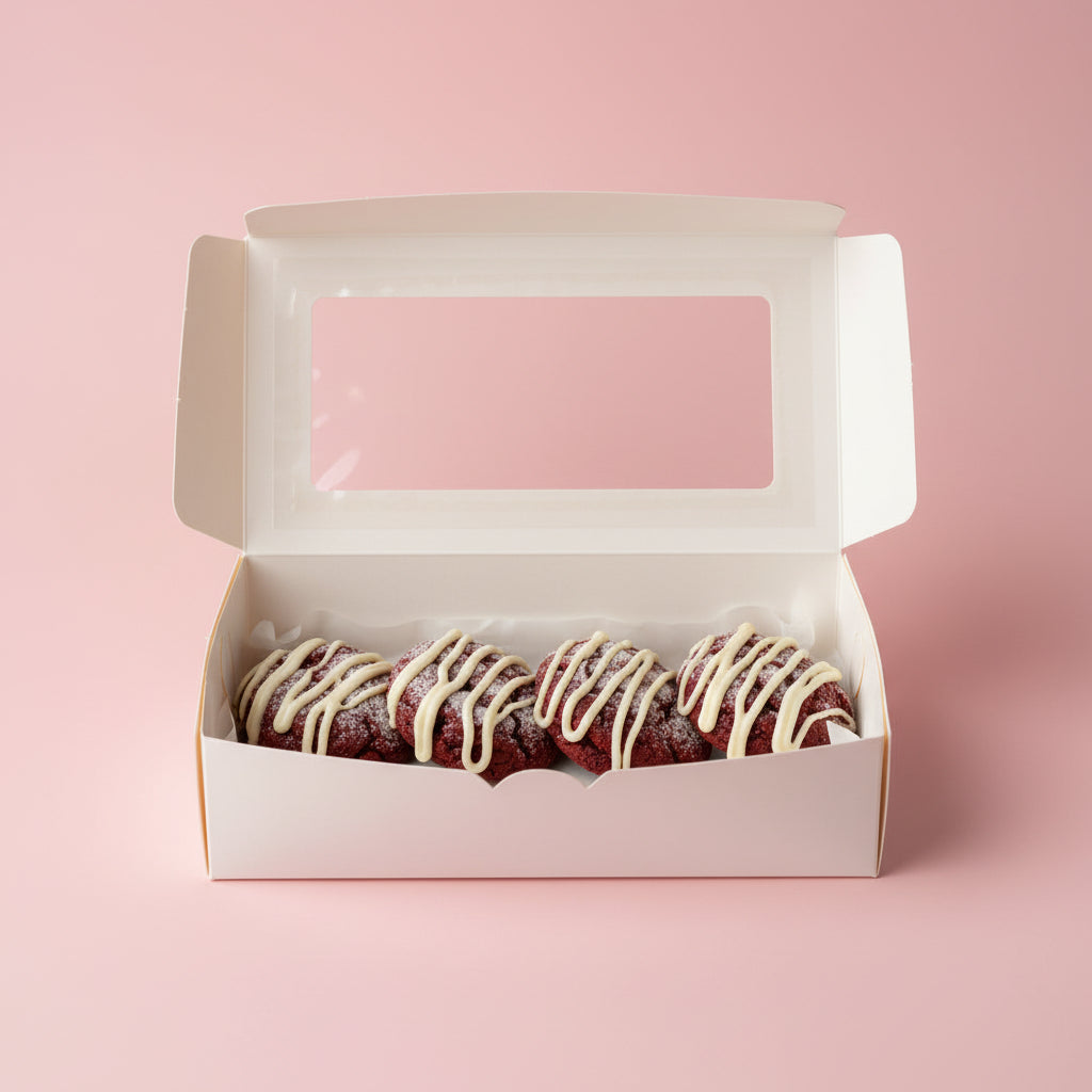 4 Piece Mini Assorted Chunky Cookies | Perfect Tasting Box