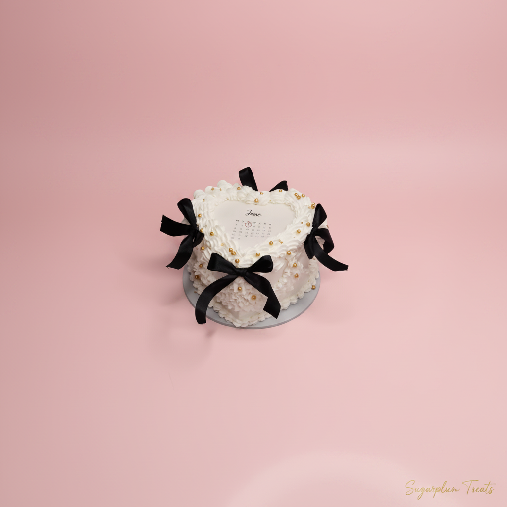 Heart Calendar Cake - Consistent Pink 3