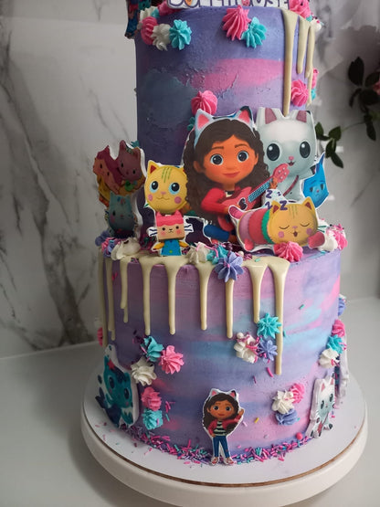 Gabby’s Dollhouse 2 Tier Cake
