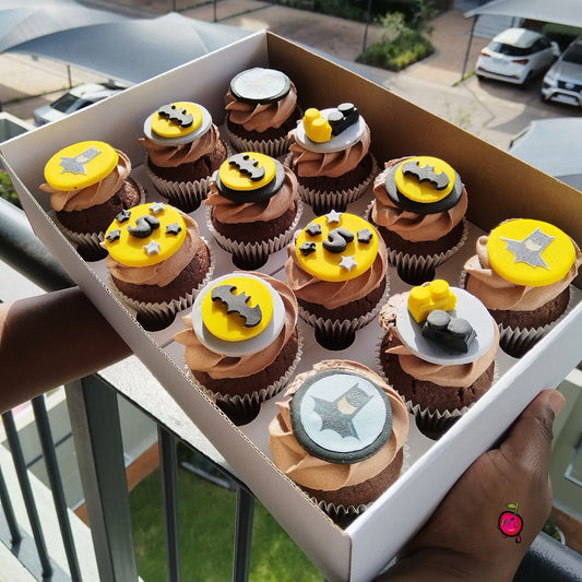 Batman Themed Birthday Cupcakes