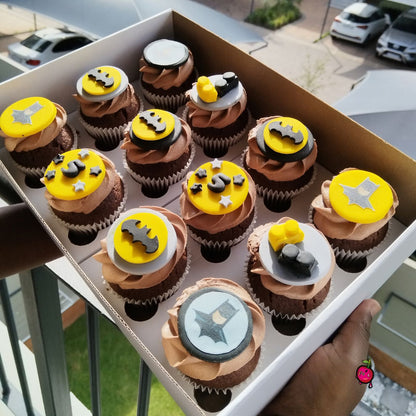 Batman Themed Birthday Cupcakes