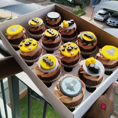 Batman Themed Birthday Cupcakes