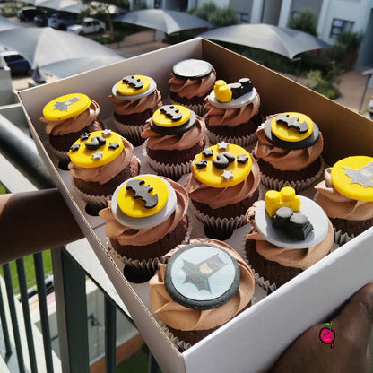 Batman Themed Birthday Cupcakes