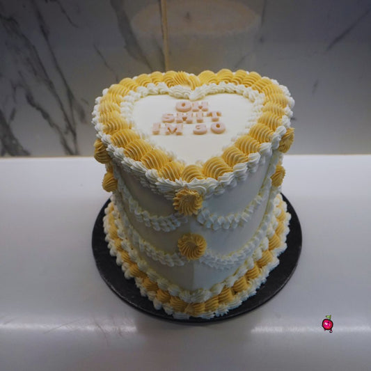 “Oh Sh*t Im 30" Heart Cake