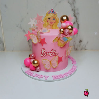 Pink Barbie Birthday Mini Cake