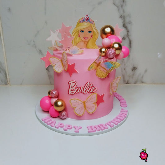 Pink Barbie Birthday Mini Cake
