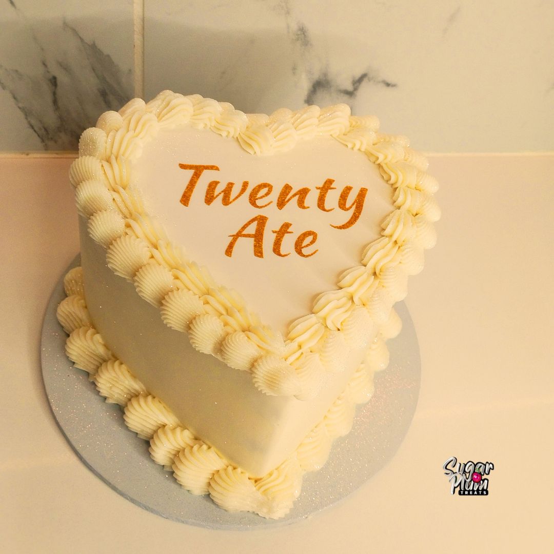 “Twenty Ate”  Heart Cake