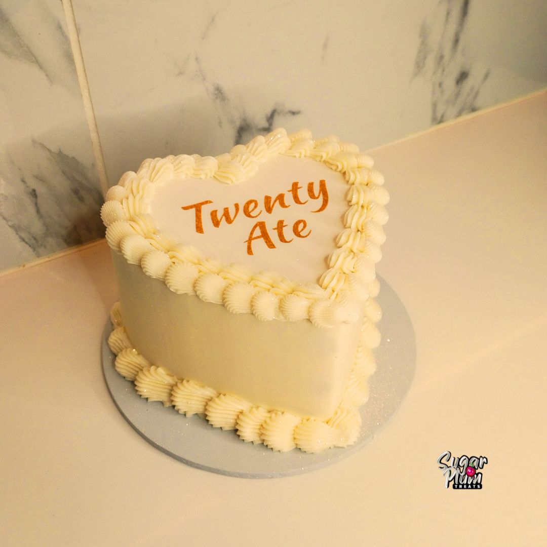 “Twenty Ate”  Heart Cake