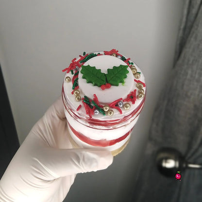 Festive Strawberry Shortcake Cake Jar