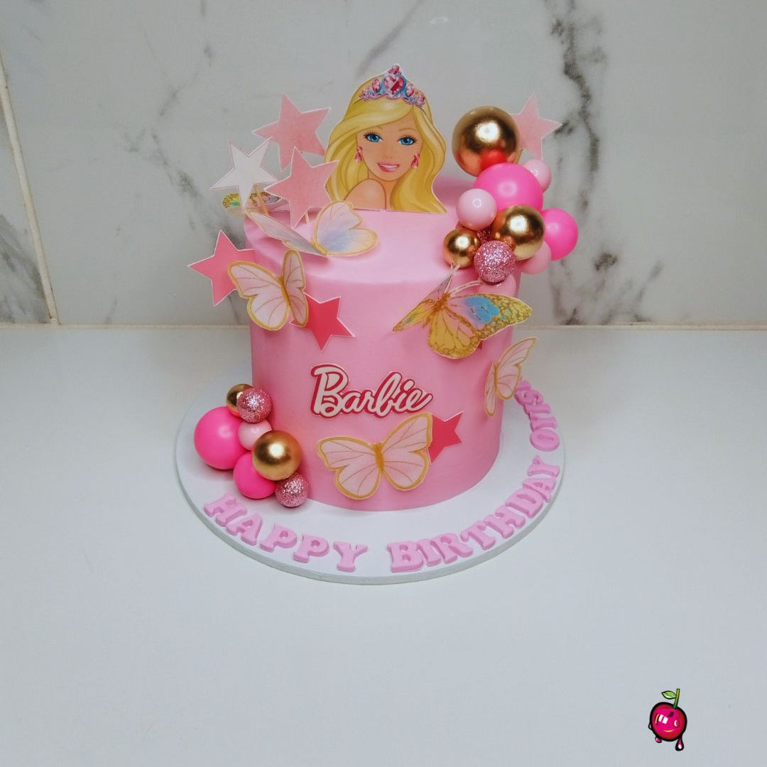 Pink Barbie Birthday Mini Cake