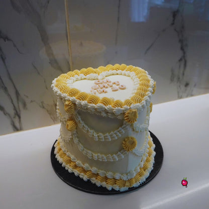 Oh! Sh**t I'm Turning 30 Heart Vintage Cake