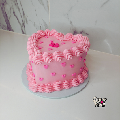 Heart of Hearts Themed Heart Cake