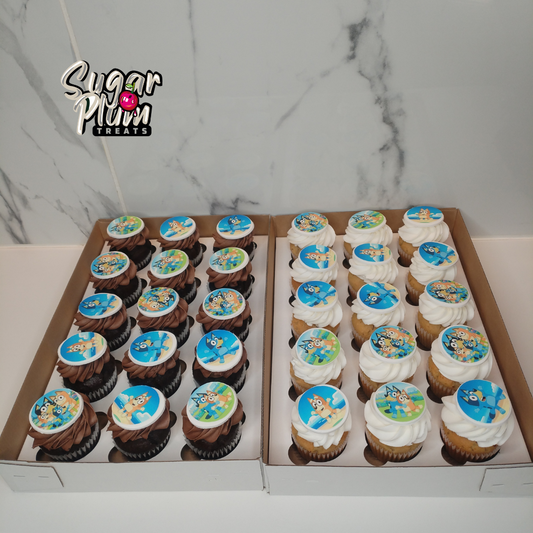 Bluey Themed Cupcakes