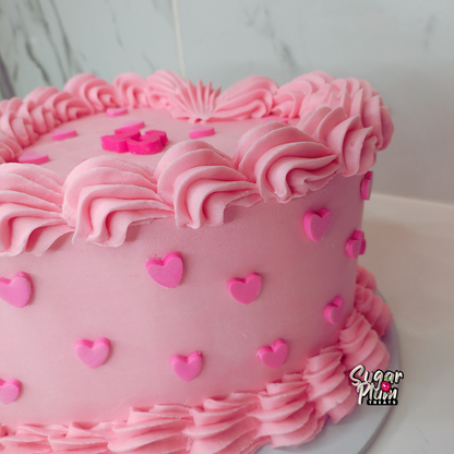 Heart of Hearts Themed Heart Cake