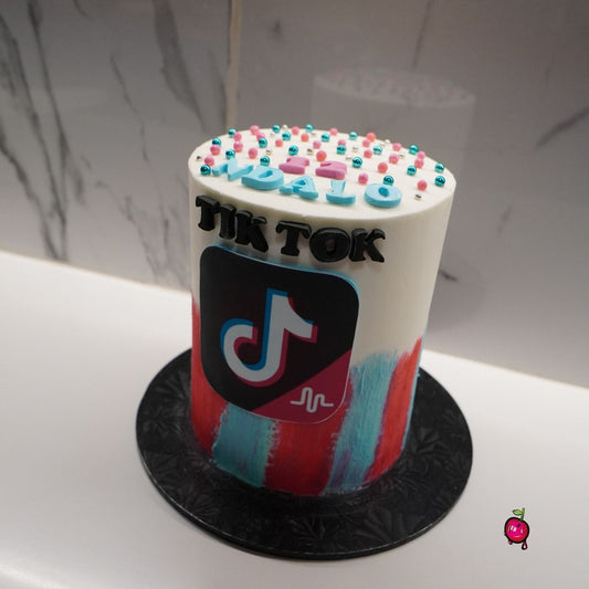 TikTok Themed Birthday Cake