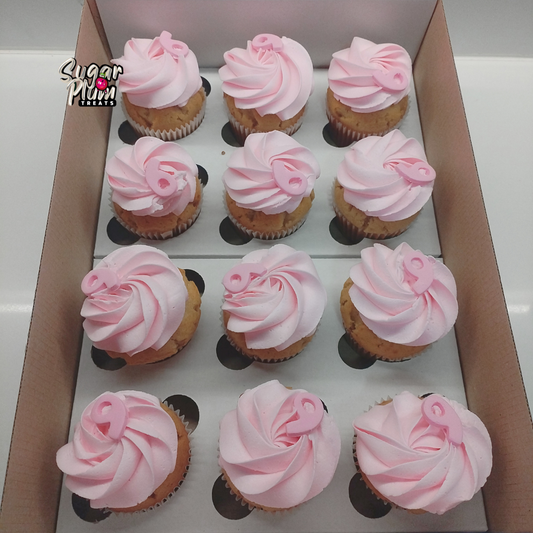 Pink Themed Birthday Cupcakes