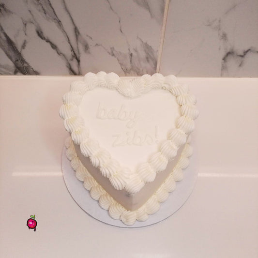 Baby/Gender Reveal Heart Cake