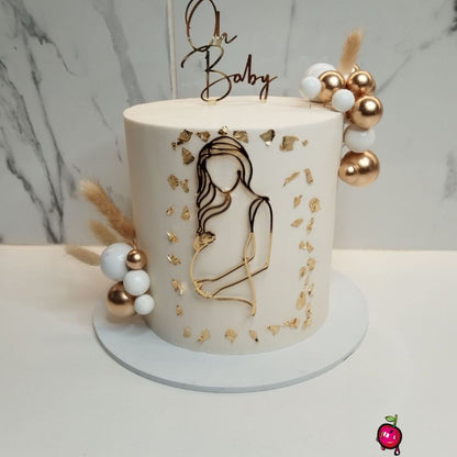 Oh Baby! Baby Shower Cake With Pregnant Lady