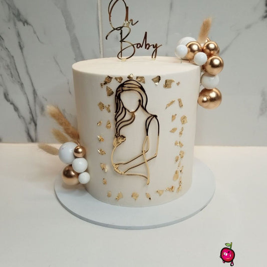 Oh Baby! Baby Shower Cake With Pregnant Lady