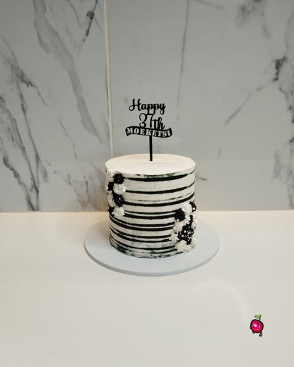 "Happy 35th Birthday in Grey" Cake