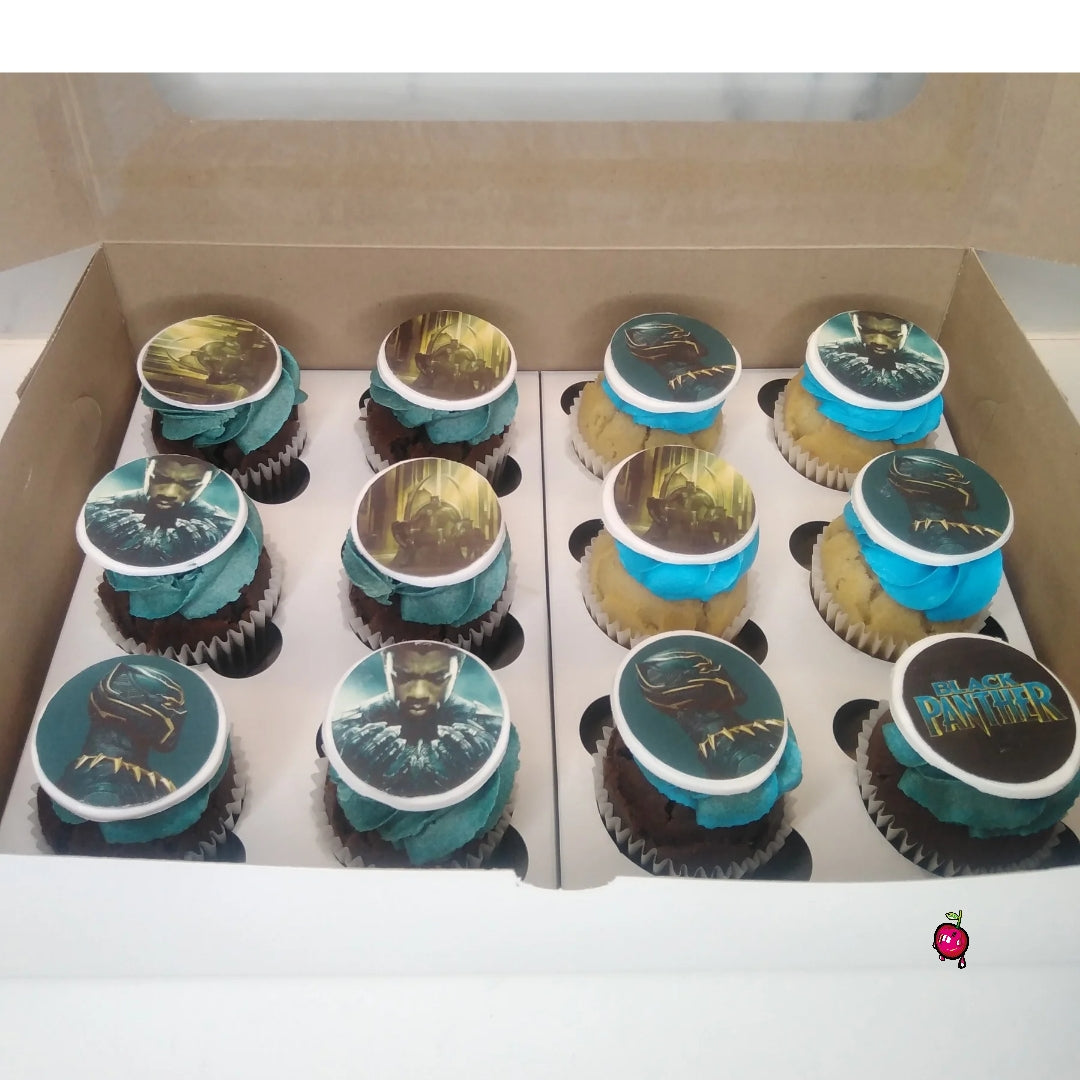 Black Panther Themed Cupcakes