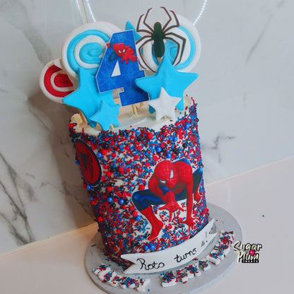 Spiderman Sprinkles Cake