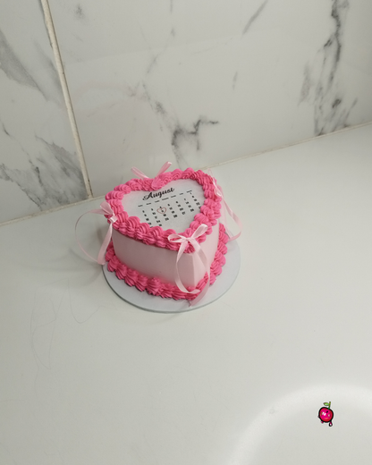 Heart Shape Burn Away Bento/Lunchbox Cake