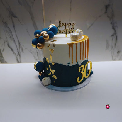 Happy 30th Birthday Drip Cake for Him