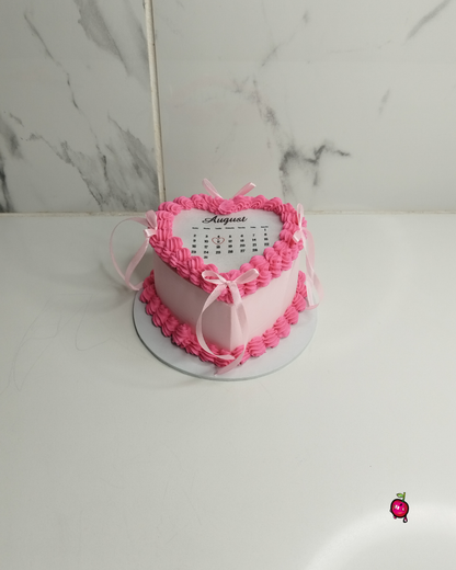 Heart Shape Burn Away Bento/Lunchbox Cake