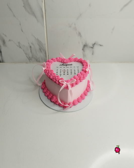 Heart Shape Burn Away Bento/Lunchbox Cake