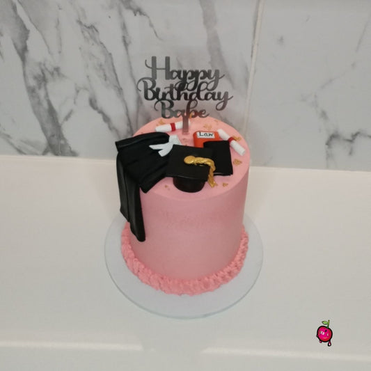 "Happy Birthday Babe" Graduation Cake