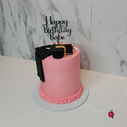 "Happy Birthday Babe" Graduation Cake