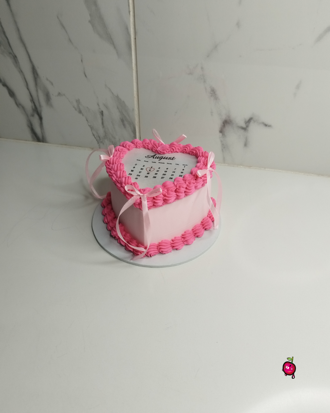 Heart Shape Burn Away Bento/Lunchbox Cake