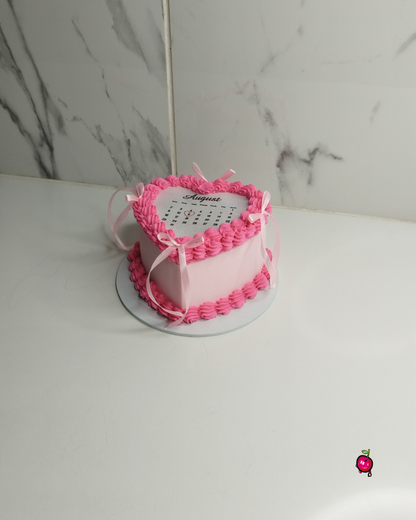 Heart Shape Burn Away Bento/Lunchbox Cake