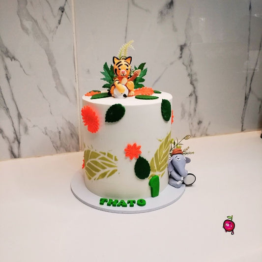 Baby Zoo Animals Themed Cake