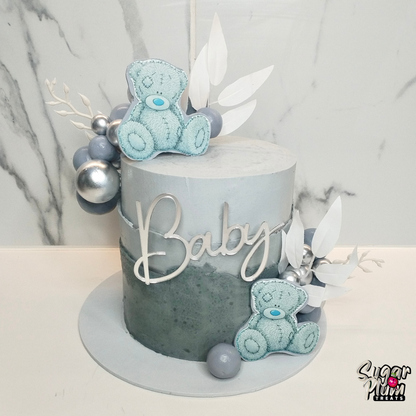 Single Tier Baby Shower Cake Boy Baby Shower Cake It's A Boy Cake
