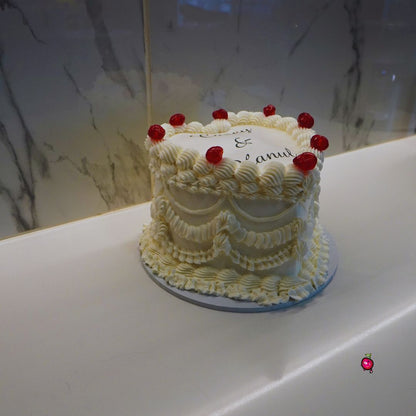 Anniversary Vintage Heart Cake
