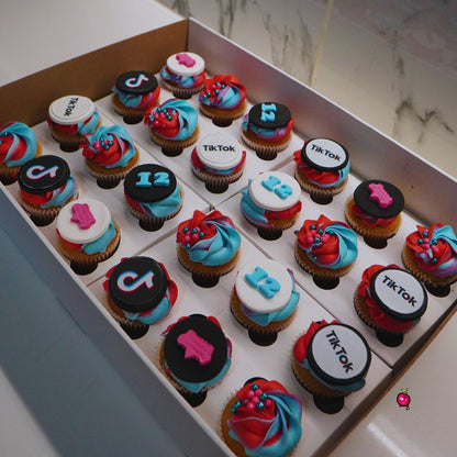 TikTok Themed Cupcakes