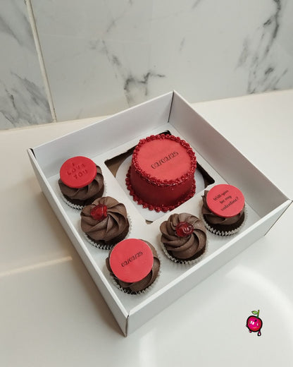Will You Be My Valentine Bento Cake & Cupcake Burn Away Box Set