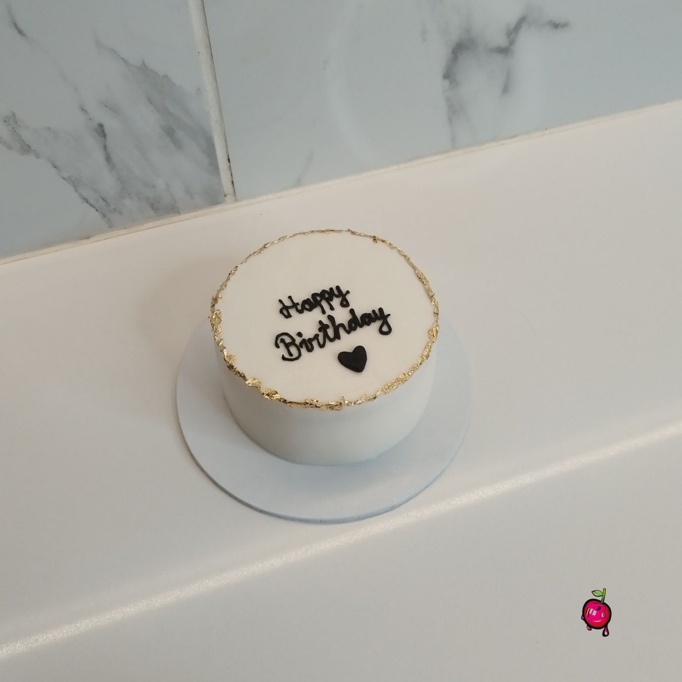 Happy Birthday Bento Cake with Heart