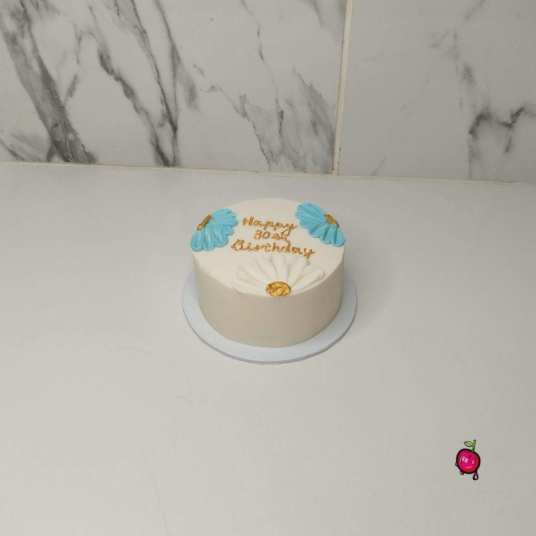 "Happy 30th Birthday" Floral Bento Cake
